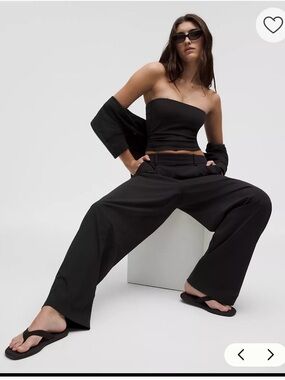 lululemon athletica Wide-Leg High-Rise Pants - Black regular 31.5 inseam